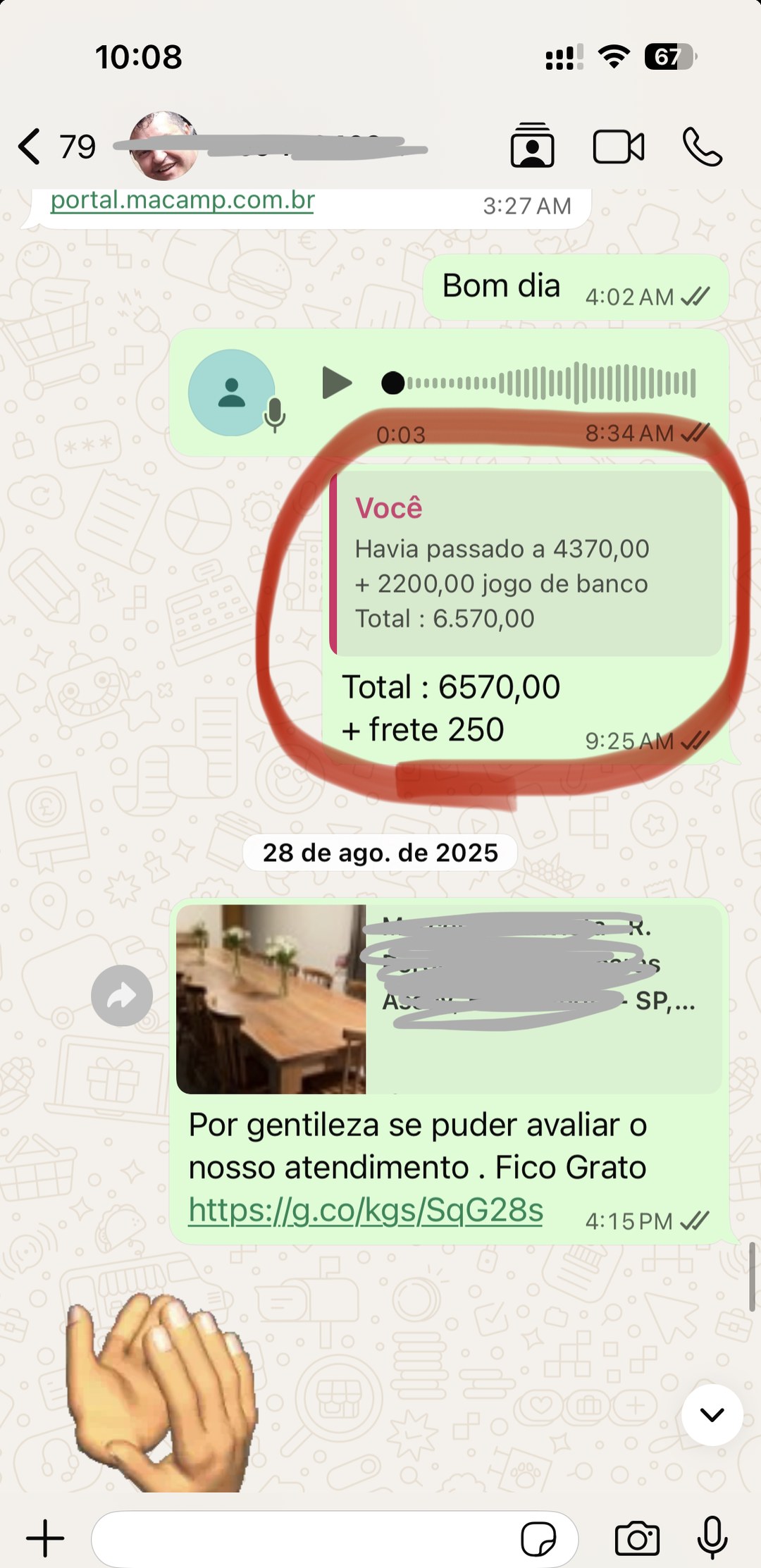 R$ 6.570 mais o frete