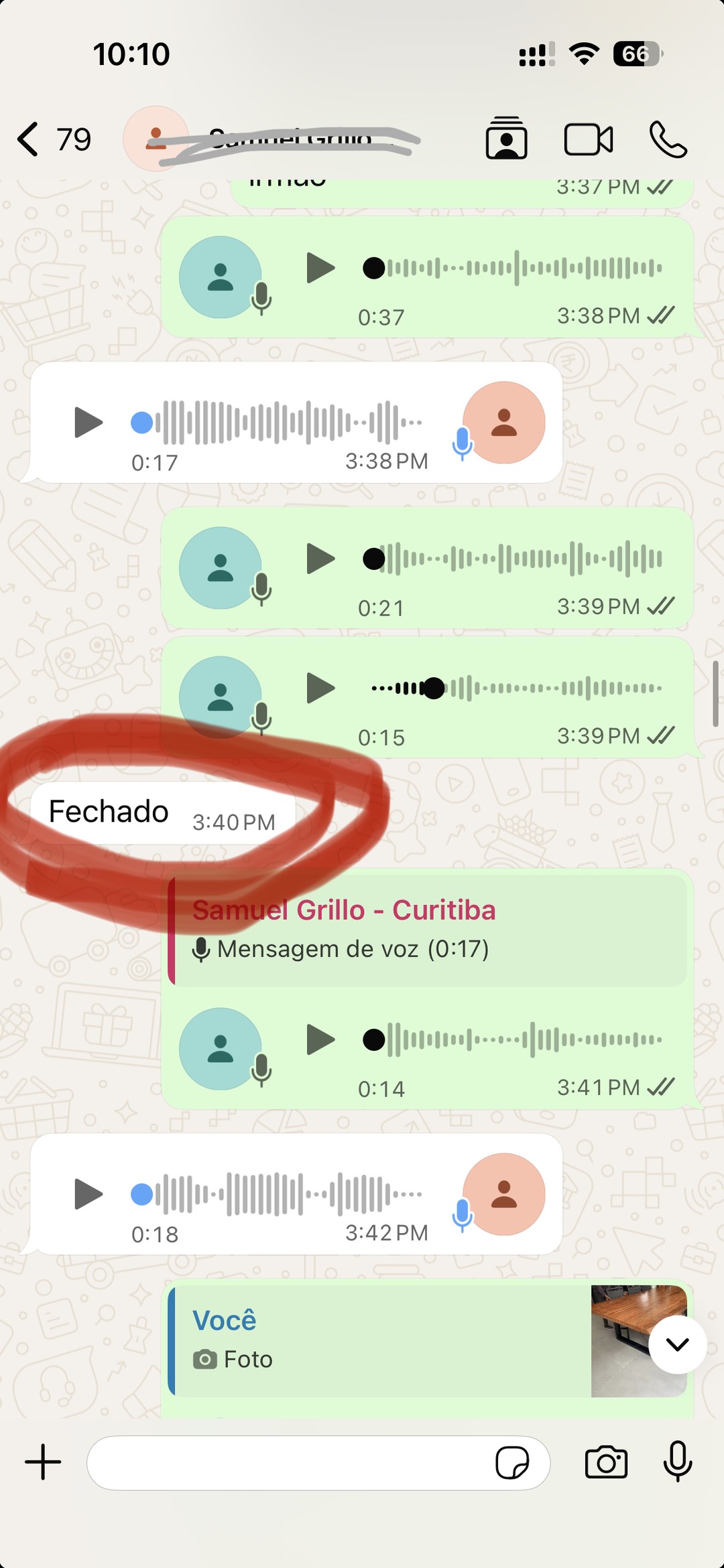 “Fechado”